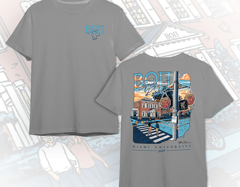 Beta Theta Pi spring rush merchandise design