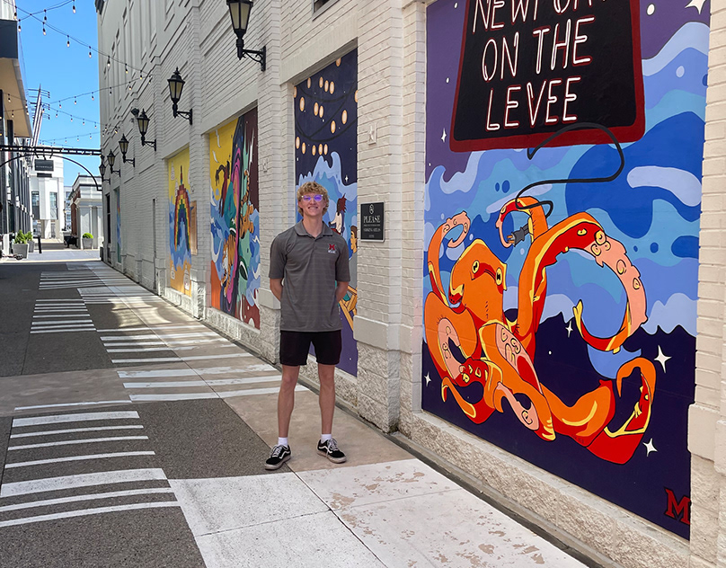 Newport on the Levee Mural